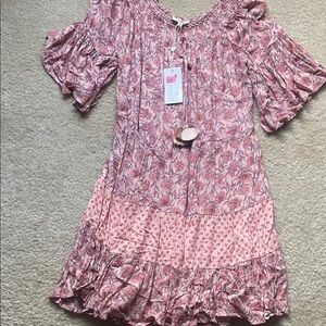 Chelsea & Violet Pink Floral Mini Dress